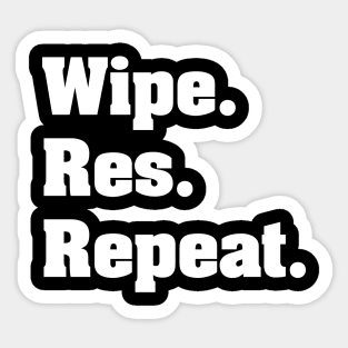 Wipe. Res. Repeat. MMO Classic Sticker